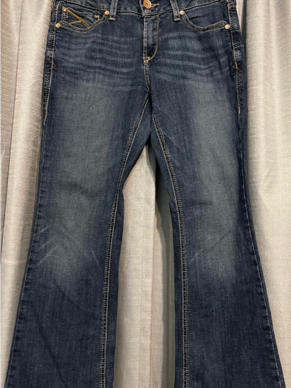 RealHer Dark Blue Flare Jeans with Contrast Stitching, Comfortable, summer deal
